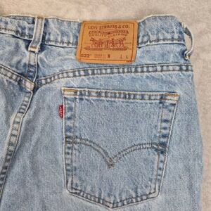 Vintage 522 Levis 18 Long Tapered Fit Jeans Light Women's High Rise Made in USA